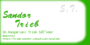 sandor trieb business card